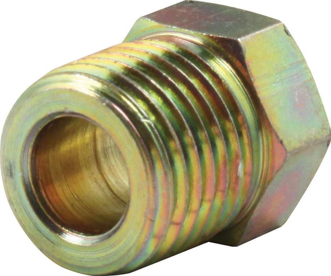 Allstar Performance Inverted Flare Nuts ALL50118 Tube Nuts, Flare, 1/4 in. Tube, 1/2-20 in. Nut, Steel, Gold, Pair