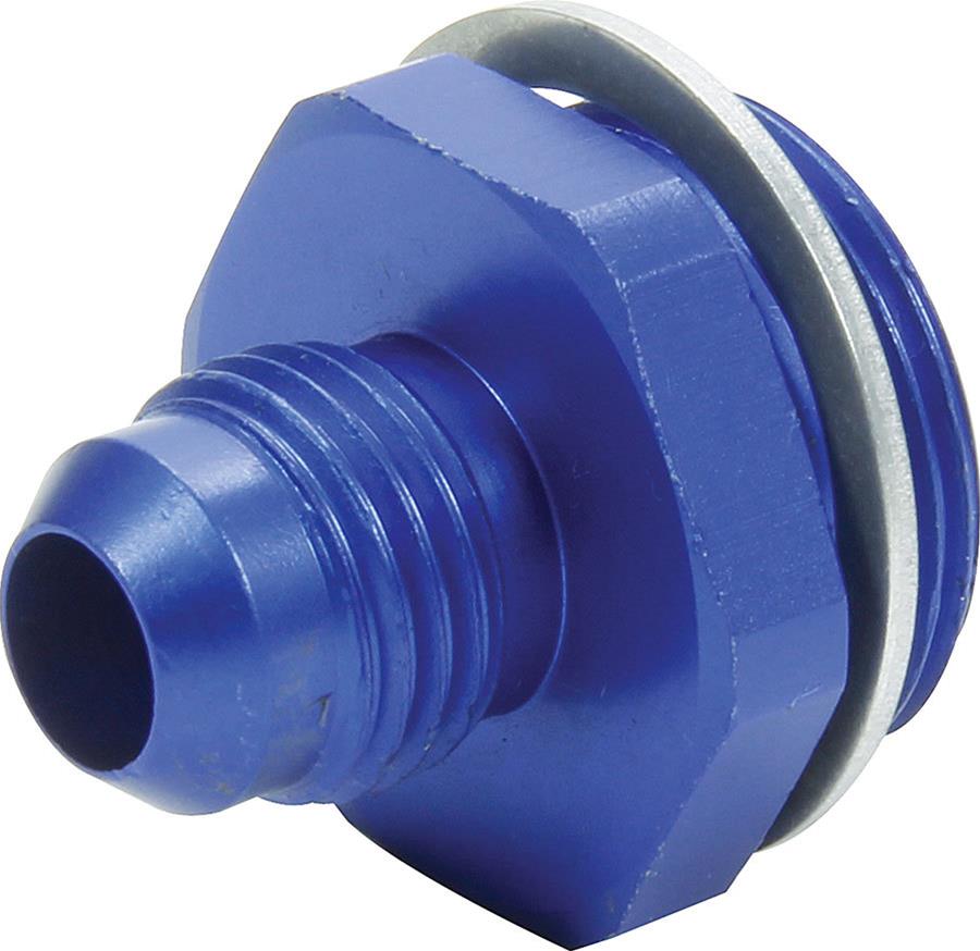 Allstar Performance Aluminum Carburetor Fittings ALL50894 Inlet Fitting, Aluminum, Blue Anodized, 7/8-20 in. Male Threads, -6 AN Male Threads, Holley, Each