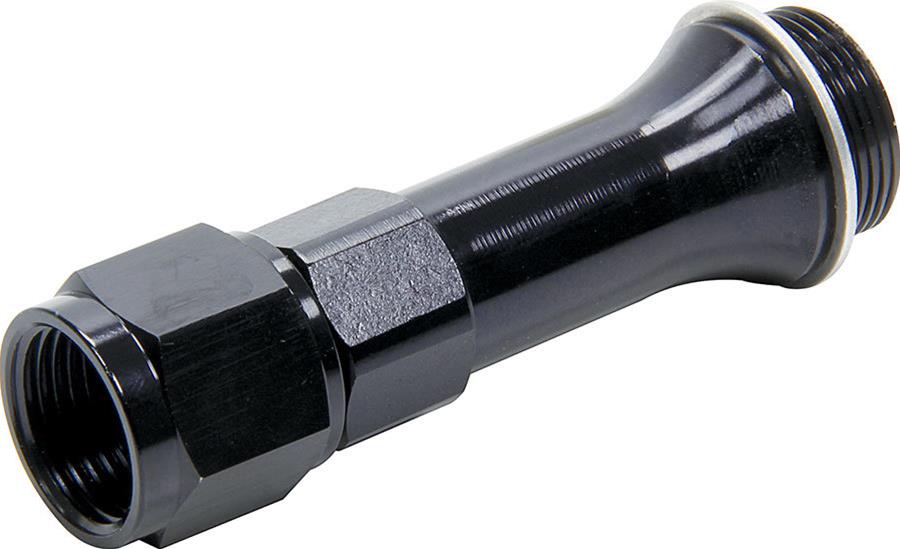 Allstar Performance Aluminum Carburetor Fittings ALL50902 Inlet Fitting, Aluminum, Black Anodized, 7/8-20 in. Male Threads, -8 AN Female Threads, Holley, Each