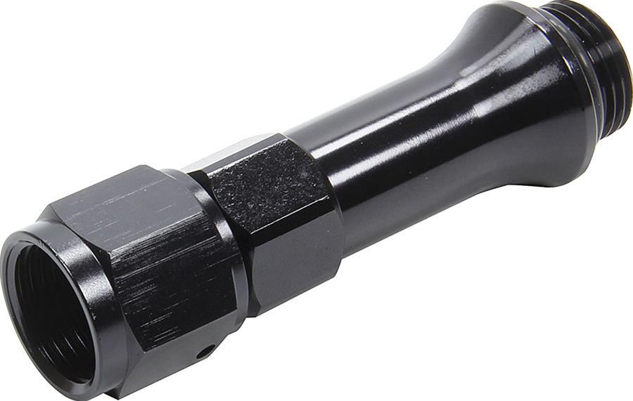 Allstar Performance Aluminum Carburetor Fittings ALL50907 Inlet Fitting, Aluminum, Black Anodized, -12 AN O-ring Male Threads, -8 AN Female Threads, Holley, Each