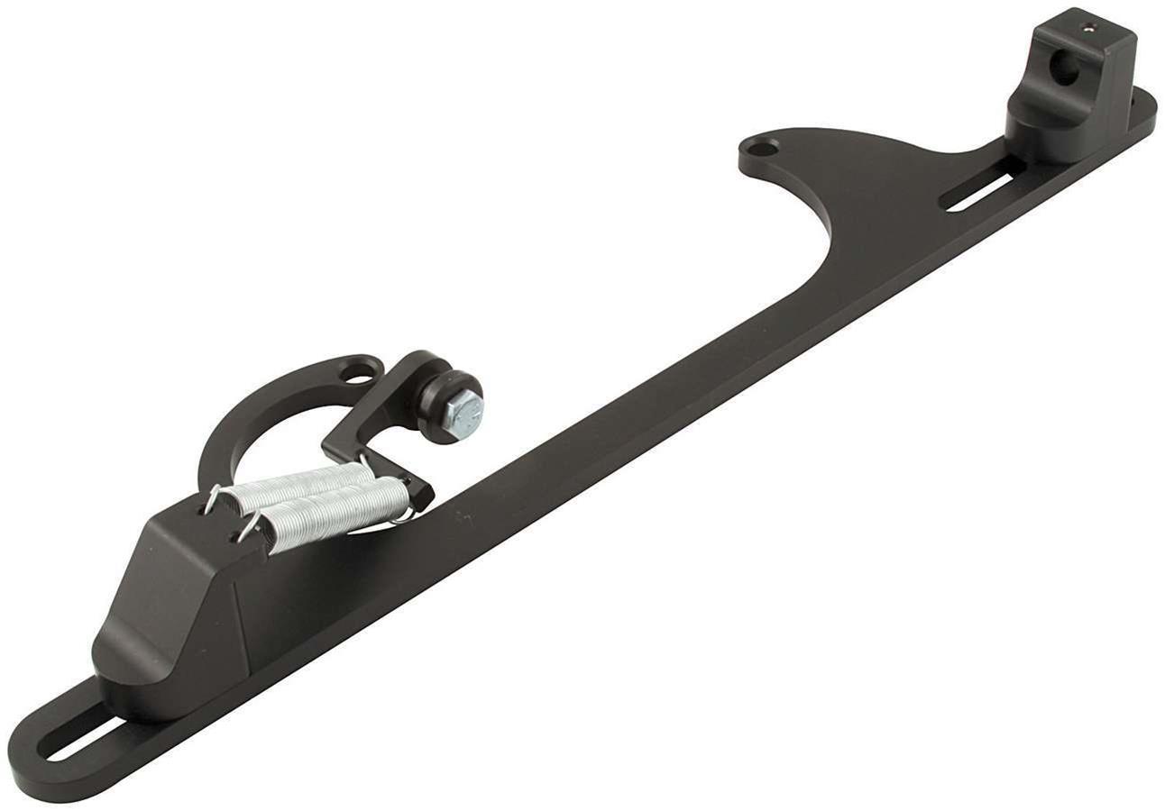 Allstar Performance Adjustable Throttle Brackets with Return Springs ALL54219 Bracket Springs, Adjustable, Carb Base Mount, Aluminum, Black, Edelbrock or 4150 Carb, Morse, Kit
