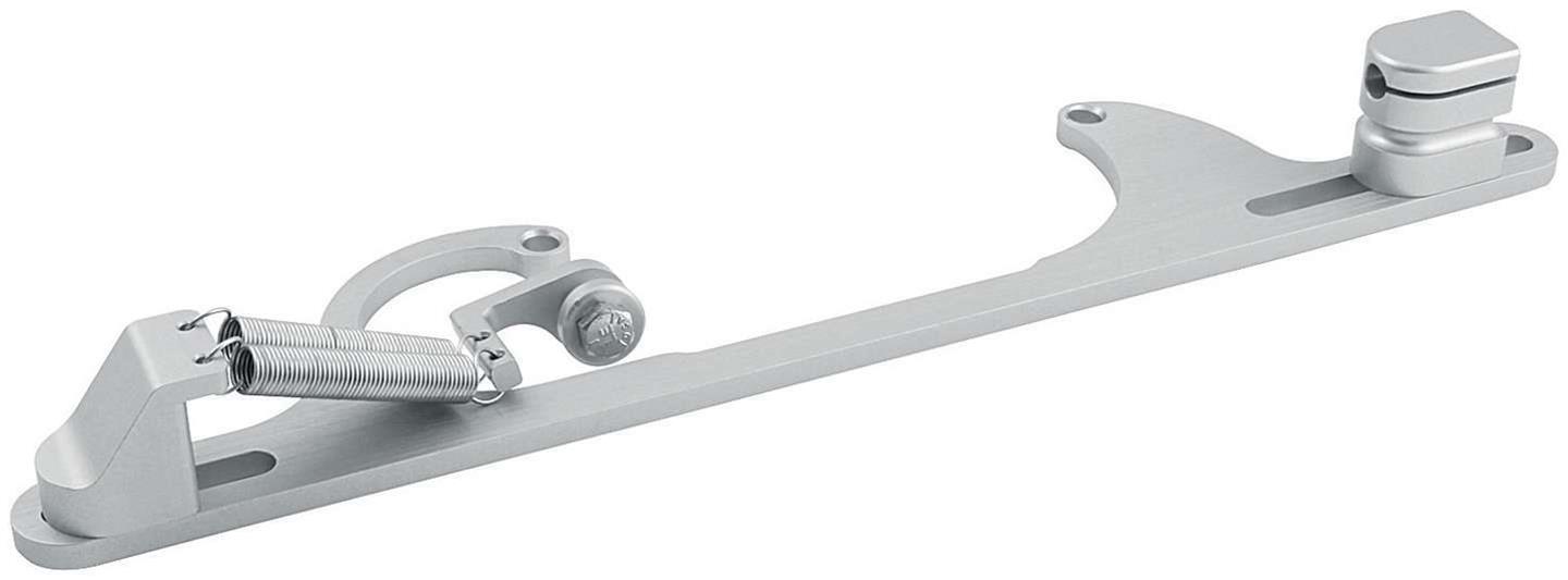 Allstar Performance Adjustable Throttle Brackets with Return Springs ALL54224 Cable Bracket, Edelbrock or 4150 Carb Base Mounting Style, Aluminum, Natural, Kit
