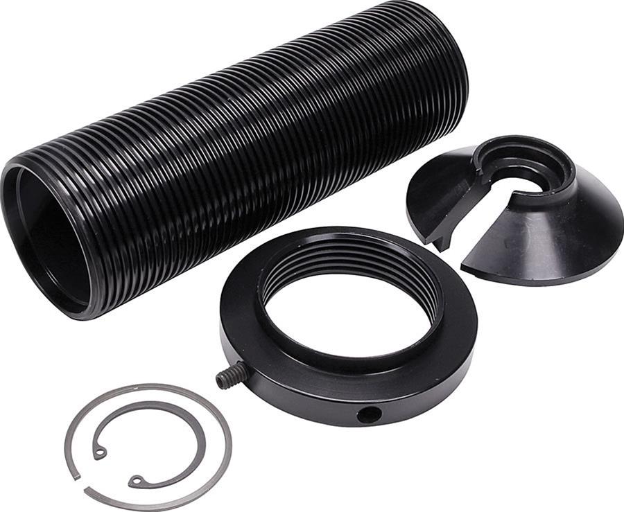Allstar Performance Coilover Sleeves ALL64136 coil-over kits fit 2 in steel bodied shocks and include everything to assemble one complet