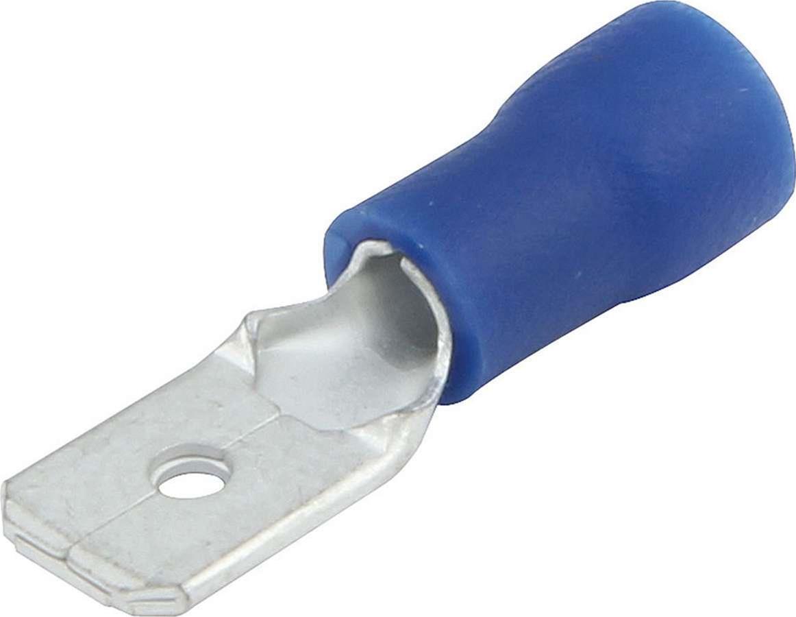 Allstar Performance Terminal Connectors ALL76047 Electrical Wiring Connectors, Tin Plated Copper, 1/4 in. Stud Spade, Male, PVC Insulated, 14-16 Gauge, Set of 20
