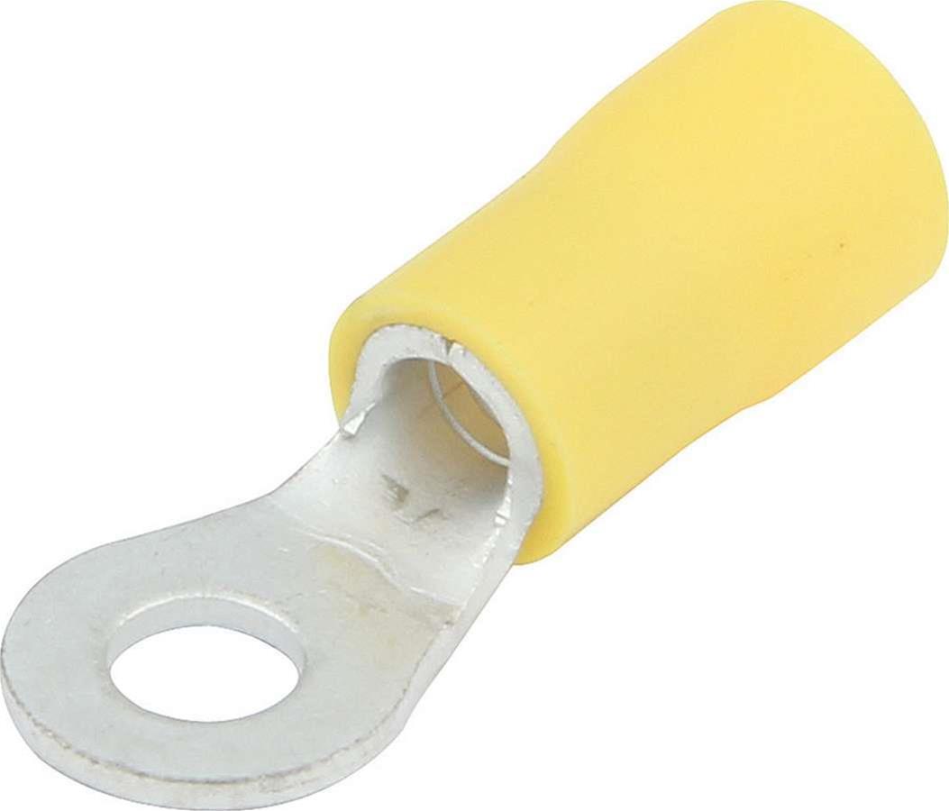 Allstar Performance Terminal Connectors ALL76052 Electrical Wiring Connectors, Tin Plated Copper, #8 Stud Ring, Male, PVC Insulated, 10-12 Gauge, Set of 20