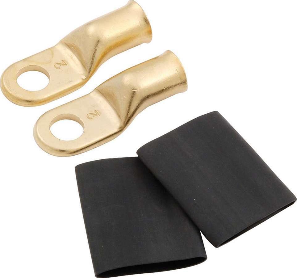 Allstar Performance Ring Terminals ALL76116 Battery Cable Teminal, Eyelet, 5/16 in., Brass, 2-Gauge, Pair