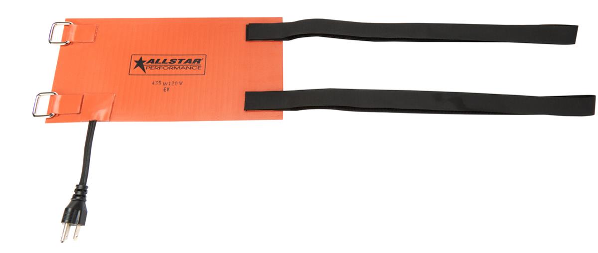Allstar Performance Heating Pads ALL76424 Pad, Oil Preheater Style, External, Velcro®, 435 watts, 110/120 V AC, 6 in. x 12 in., Each