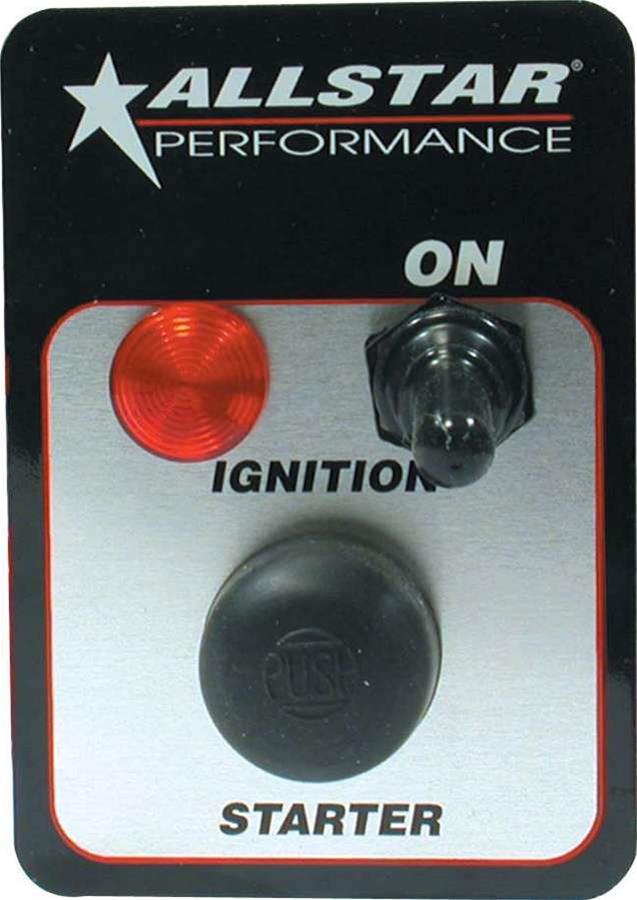 Allstar Performance Ignition Switch Panels ALL80142 Starter Panel, Push-Button, Momentary, Toggle Switch, Ignition, With Light, Each