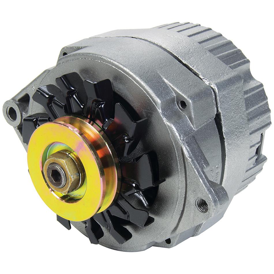 Allstar Performance GM Single Wire Alternators ALL80500 Alternator, One Wire, Internal Regulator, 63 Amp, Natural, GM, V-Belt, Each
