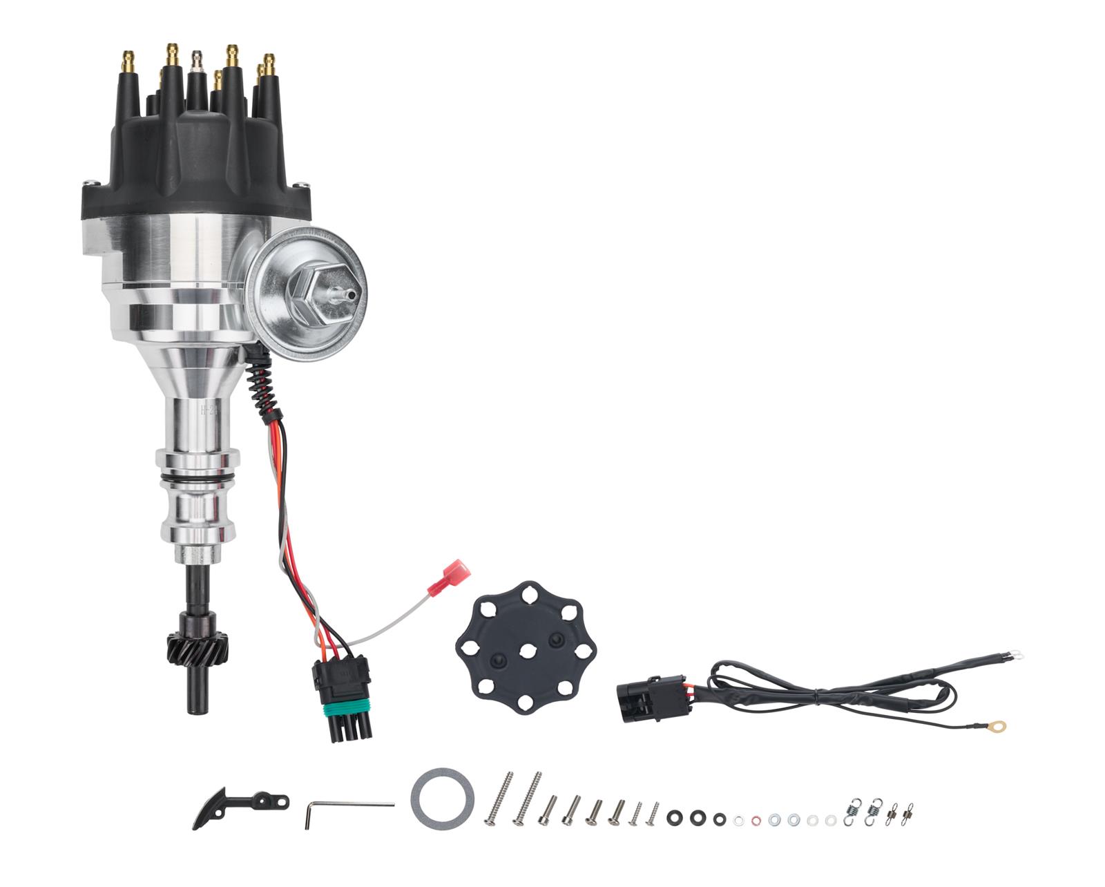 Allstar Performance Ready-to-Run Distributors ALL81241 Distributor, Street / Strip, Magnetic Pickup, Vacuum Advance, HEI Style Terminal, Black, Small Block Ford, Each With Rev Limiter thumbnail 2