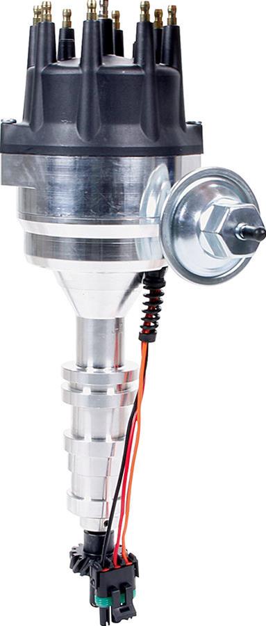 Allstar Performance Ready-to-Run Distributors ALL81252 Distributor, Billet Aluminum, Black, Vacuum and Mechanical, Standard, Male/HEI, Ford, Each