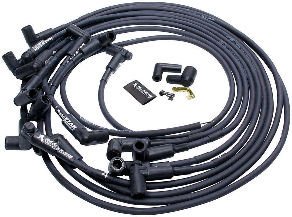 Allstar Performance Spark Plug Wire Sets ALL81365 Sets, Race Set, Custom Length Under Header, No Sleeving