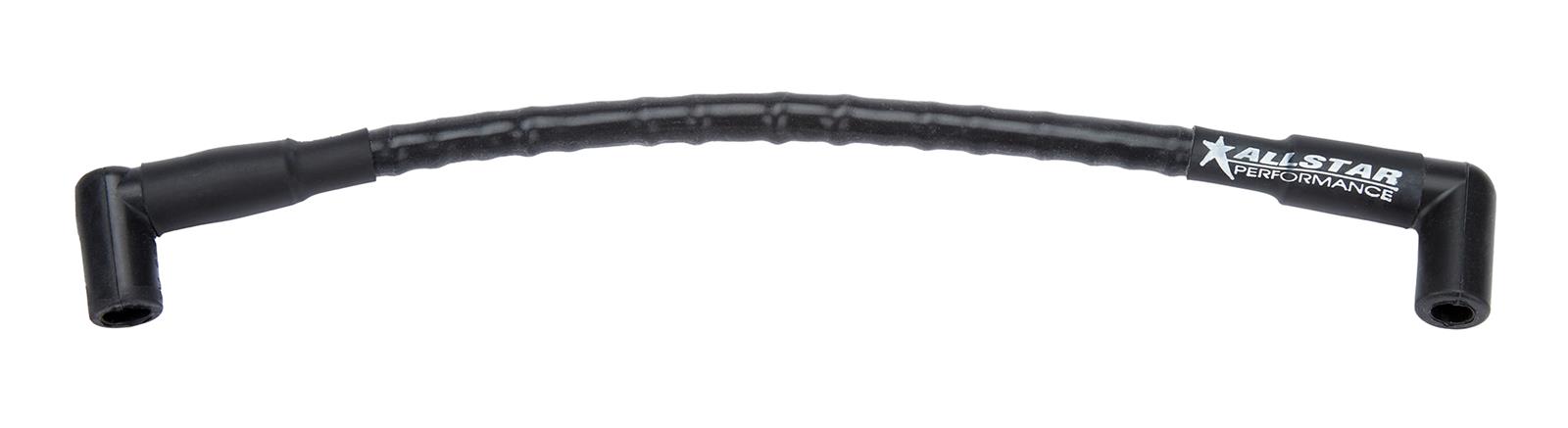 Allstar Performance Ignition Coil Wires ALL81382-12 Wires, Male/HEI, 90 degree Ends, 8.00mm Diameter, Black, 12 in. Length, Each