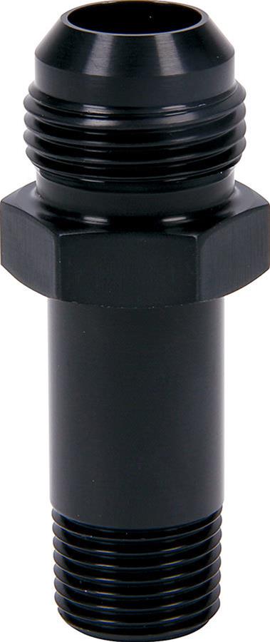 Allstar Performance Aluminum Oil Inlet Fittings ALL90044 Fitting, Adapter, AN to NPT, Straight, Aluminum, Black Anodized, -12 AN, 1/2 in. NPT, Each