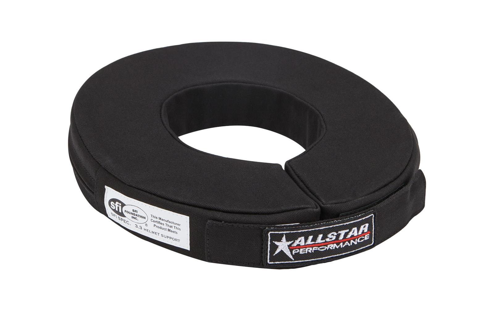 Allstar Performance Helmet Supports ALL921011 Support, SFI Approved, Horseshoe-Style, Adjustable, Black, 14 in. ID, Adult Small, Each