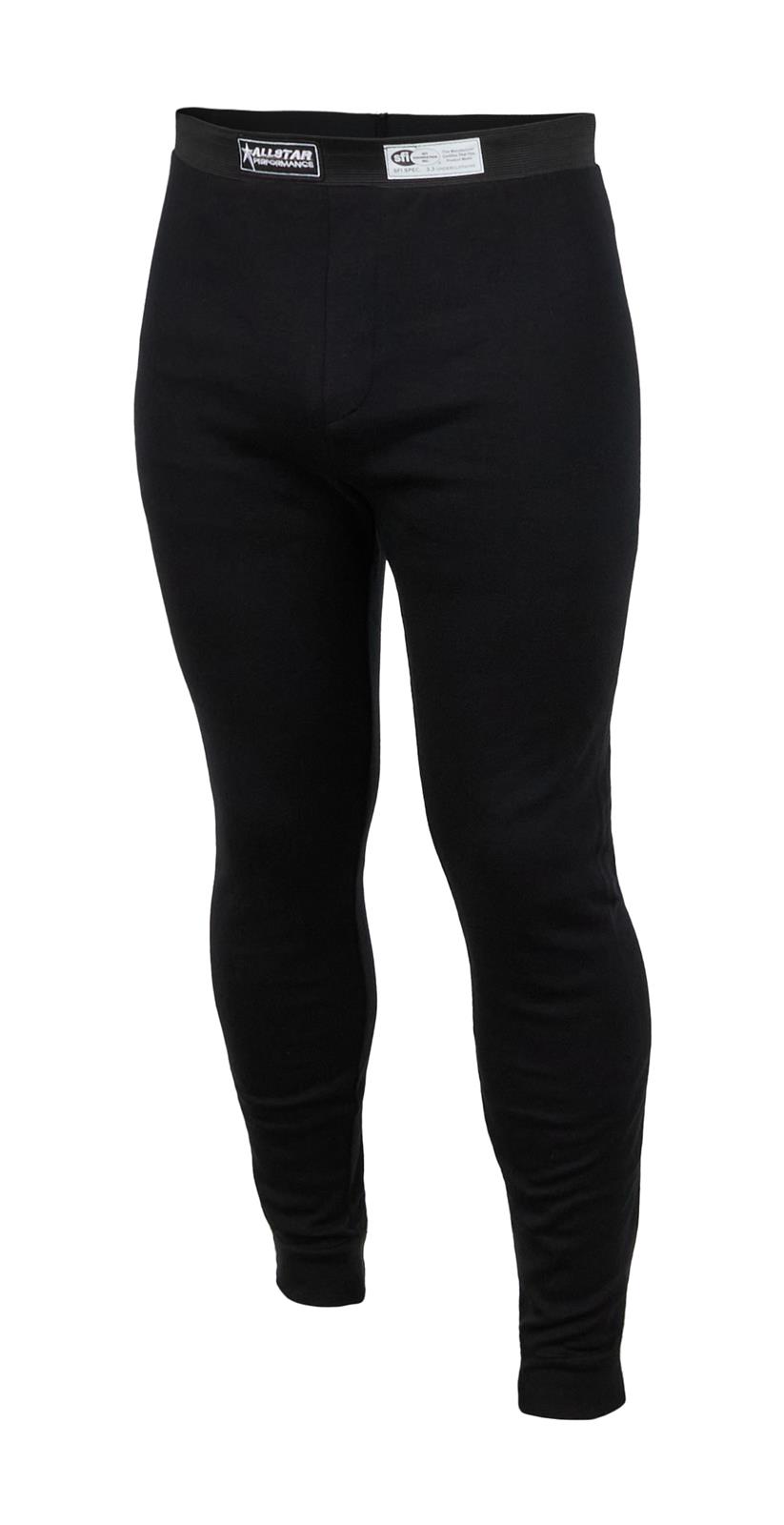 Allstar Performance Fire Retardant Underwear Pants ALL926216 Bottom SFI 3.3 FR Black XX-Large
