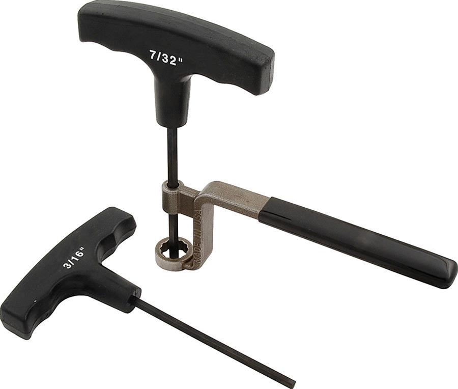 Allstar Performance Valve Lash Adjusting Wrenches ALL96402 Wrenches, 9/16 in. Wrench Size, Steel, Zinc Plated, 3/16 in., 7/32 in. T-Handles, Designed for Stud Girdle Rocker Assemblies, Kit