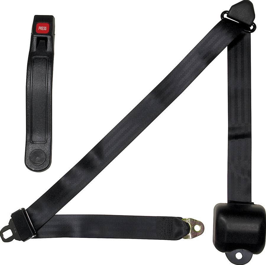 Allstar Performance Seat Belts ALL98115 Belt, Three Point, Black, Retractable, Each