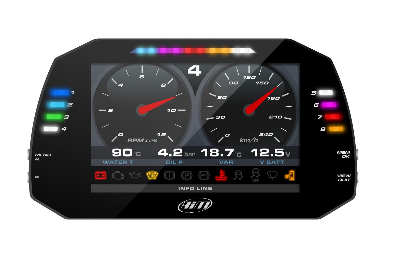 AIM Sports LLC XA8MXGST12A010 AiM Sports MXG 1.2 Strada Digital