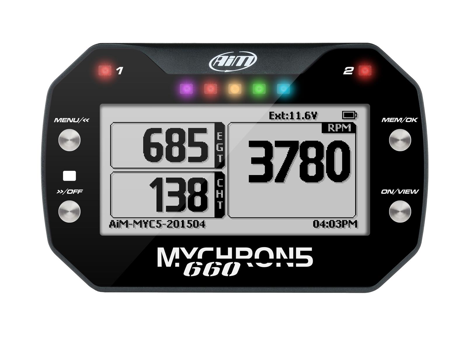 AIM Sports LLC X80M5DR6600U AiM Sports MyChron5 660 Data Loggers