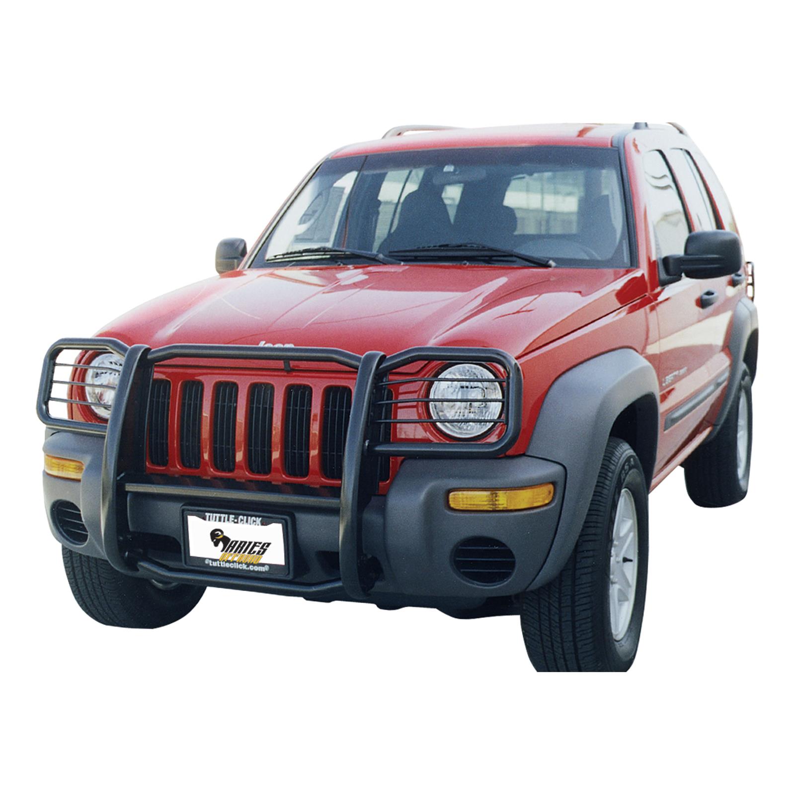 Aries Automotive Grille Guards for 2002-2004 LIBERTY - 1045 Guard, Brush Guard, Steel, Black Powdercoated, Jeep, Each thumbnail 4