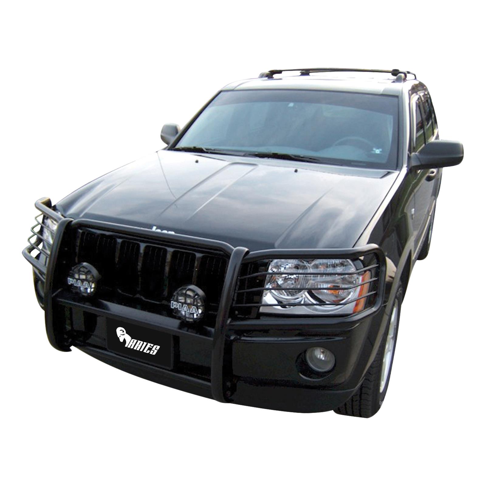 Aries Automotive Grille Guards for 2005-2010 GRAND CHEROKEE - 1046 Guard, Brush Guard, Steel, Black Powdercoated, Jeep, Each thumbnail 2