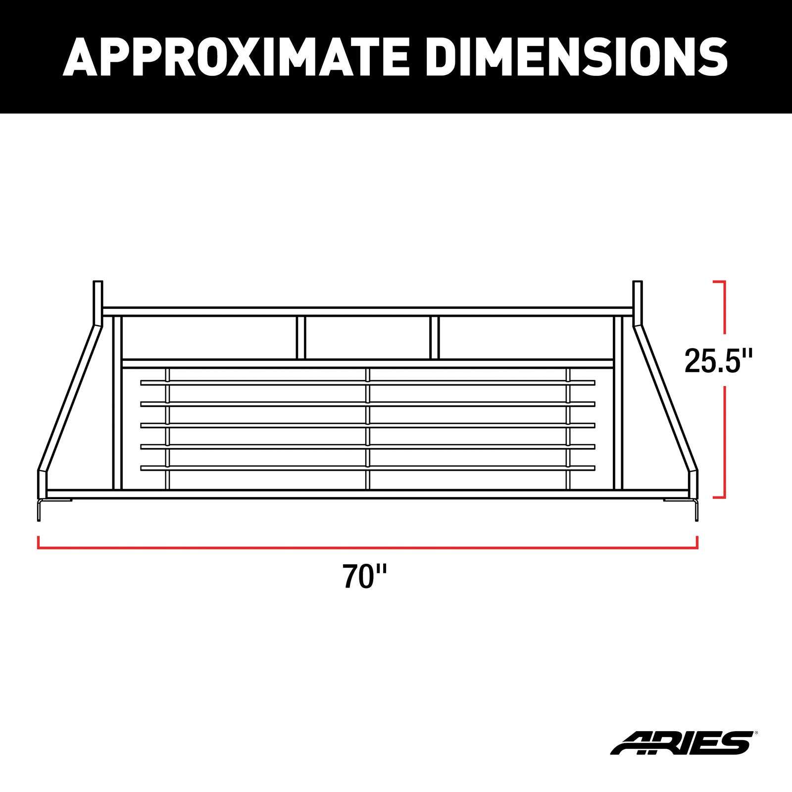 ARIES Automotive - Headache Racks and Window Guards for 2015-2025 F-150, 2022-2025 F-150 LIGHTNING 111002 Rack, 2015 F150 thumbnail 3