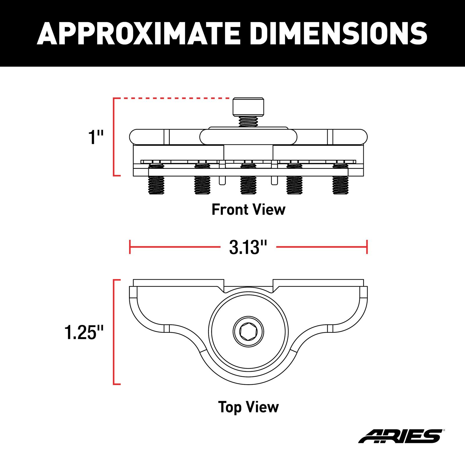Aries Automotive Universal Clamp-On Hood LED Light Brackets 1110315 Auxillary Mount Brackets, For Led Lights, Stainless, Pair thumbnail 7