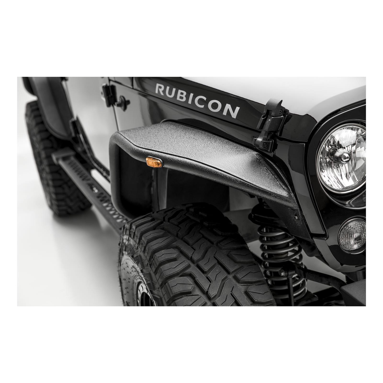 ARIES Automotive - Fender Flares for 2007-2017 WRANGLER, 2018 WRANGLER JK 1500201 Flares, Front 2007-15 FLAT FENDERS/FRONT/BLK ALUM thumbnail 5