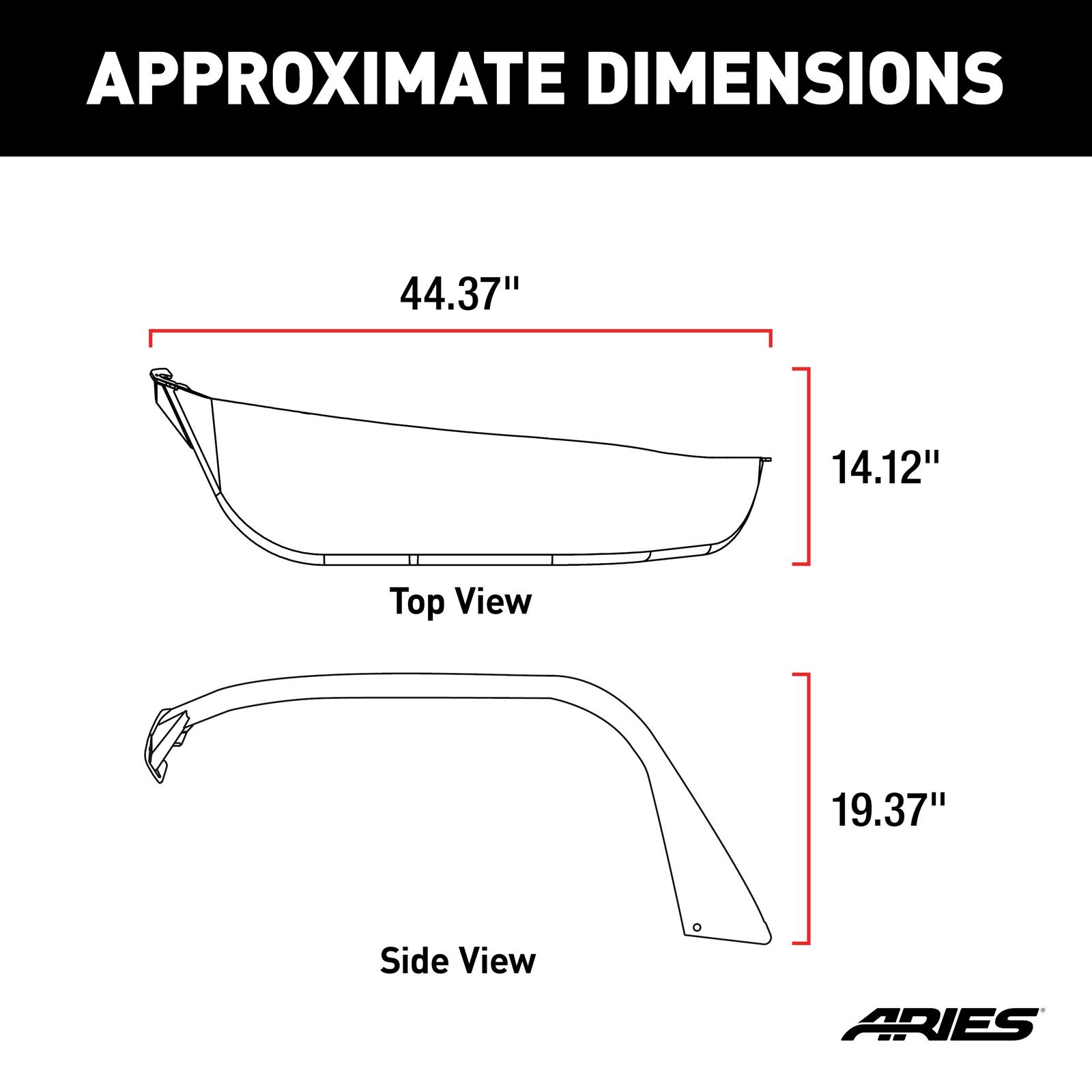 ARIES Automotive - Fenders for 2020-2025 GLADIATOR, 2018-2025 WRANGLER 1500203 2018-2019 Jeep Wrangler JL thumbnail 7