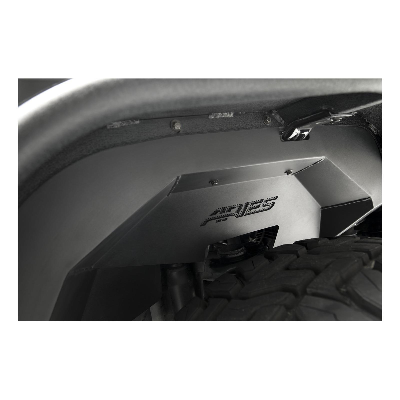 Aries Automotive Jeep Inner Fender Liners for 2020-2024 GLADIATOR, 2018-2024 WRANGLER - 1500550 Wheel Housings, Aluminum, Black Powdercoated, Liner, Front, Left, Right, Jeep, Pair thumbnail 5