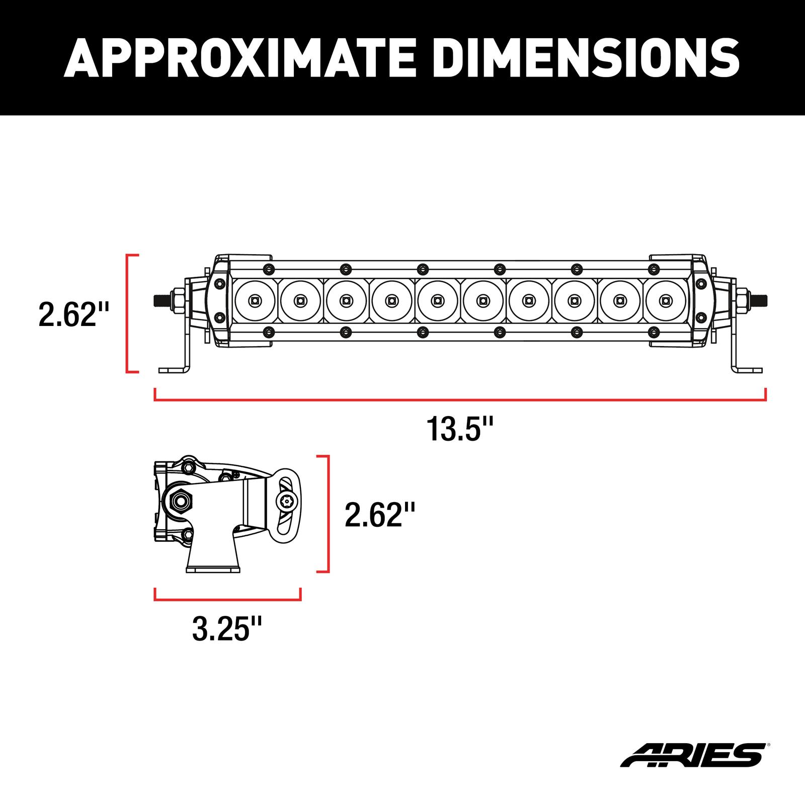 ARIES Automotive Light Bars, Pods and Fog Lights 1501260 Bar, LED 10" Single Row thumbnail 2
