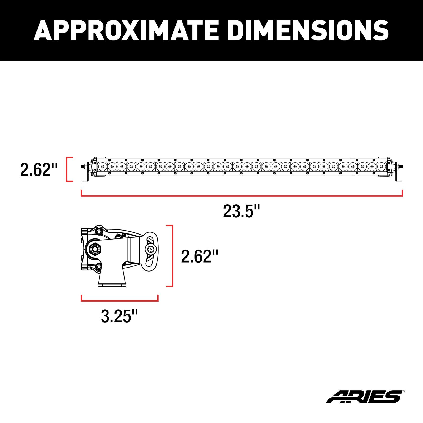 ARIES Automotive Light Bars, Pods and Fog Lights 1501262 Bar, LED 20" Single Row thumbnail 7