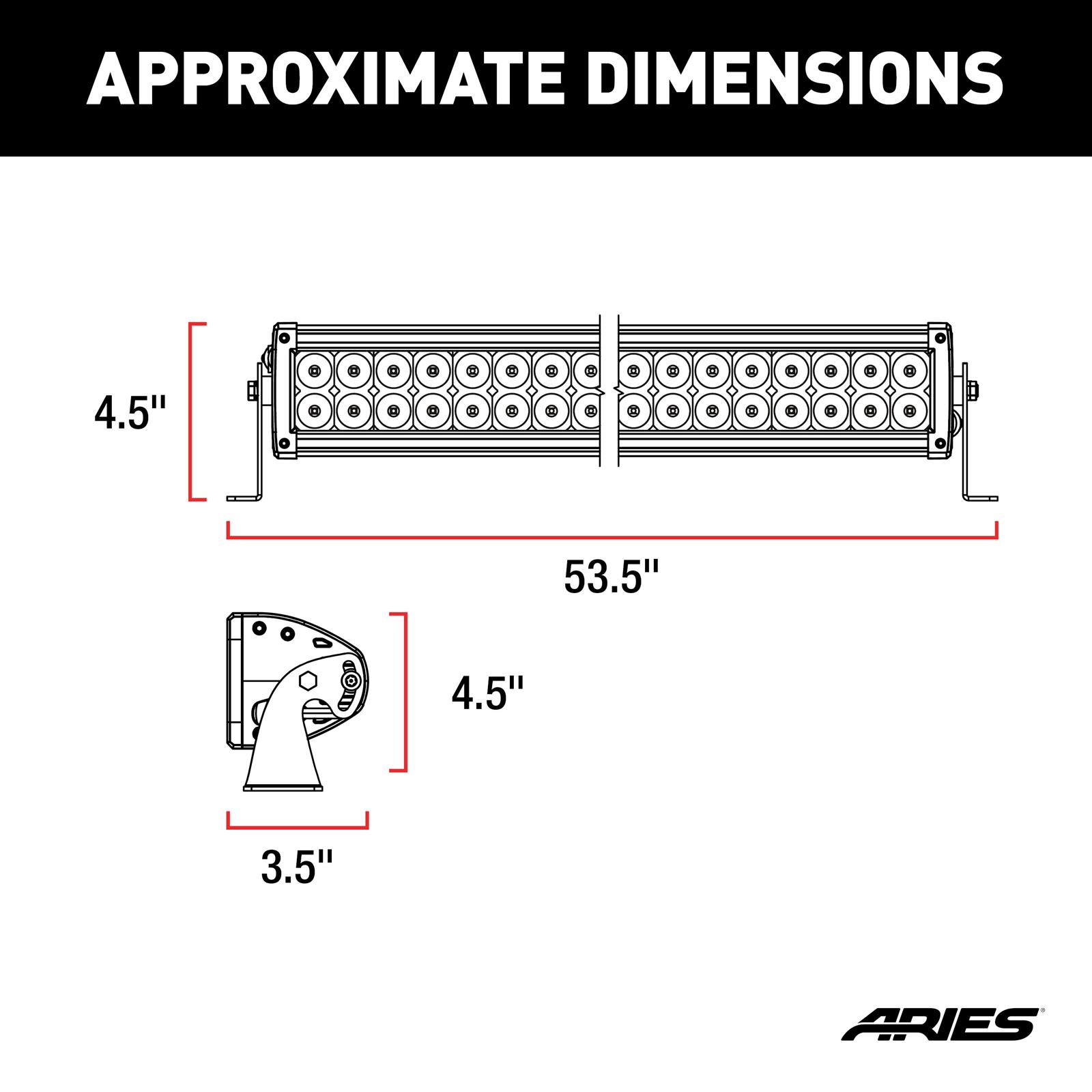 ARIES Automotive Light Bars, Pods and Fog Lights 1501278 Bar LED 50" Double Row thumbnail 6