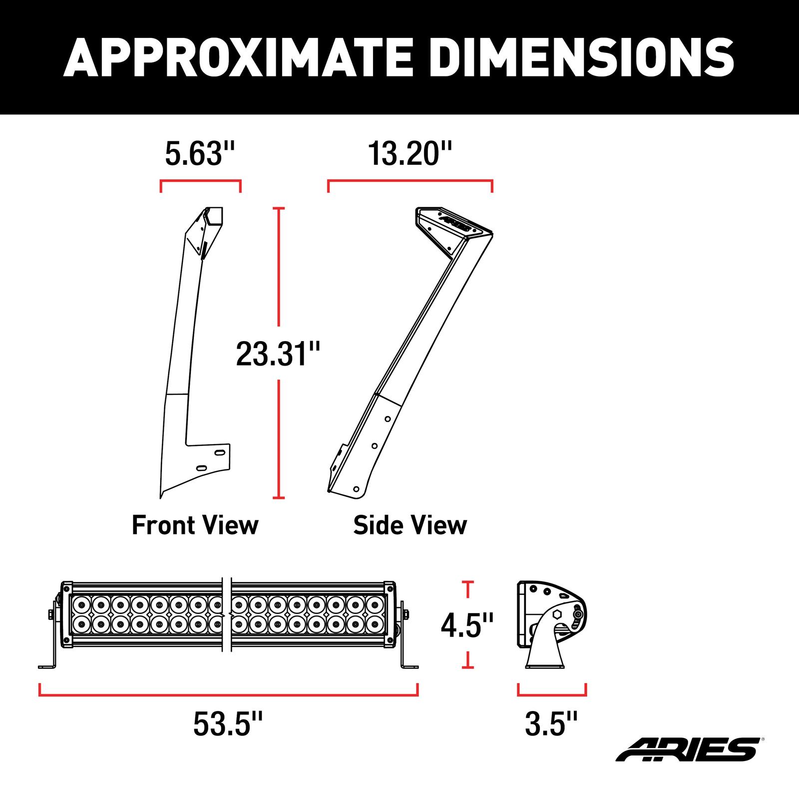 ARIES Automotive Light Bars, Pods and Fog Lights 1501301 Roof Light, 2007 - 2017 Jeep Wrangler thumbnail 7
