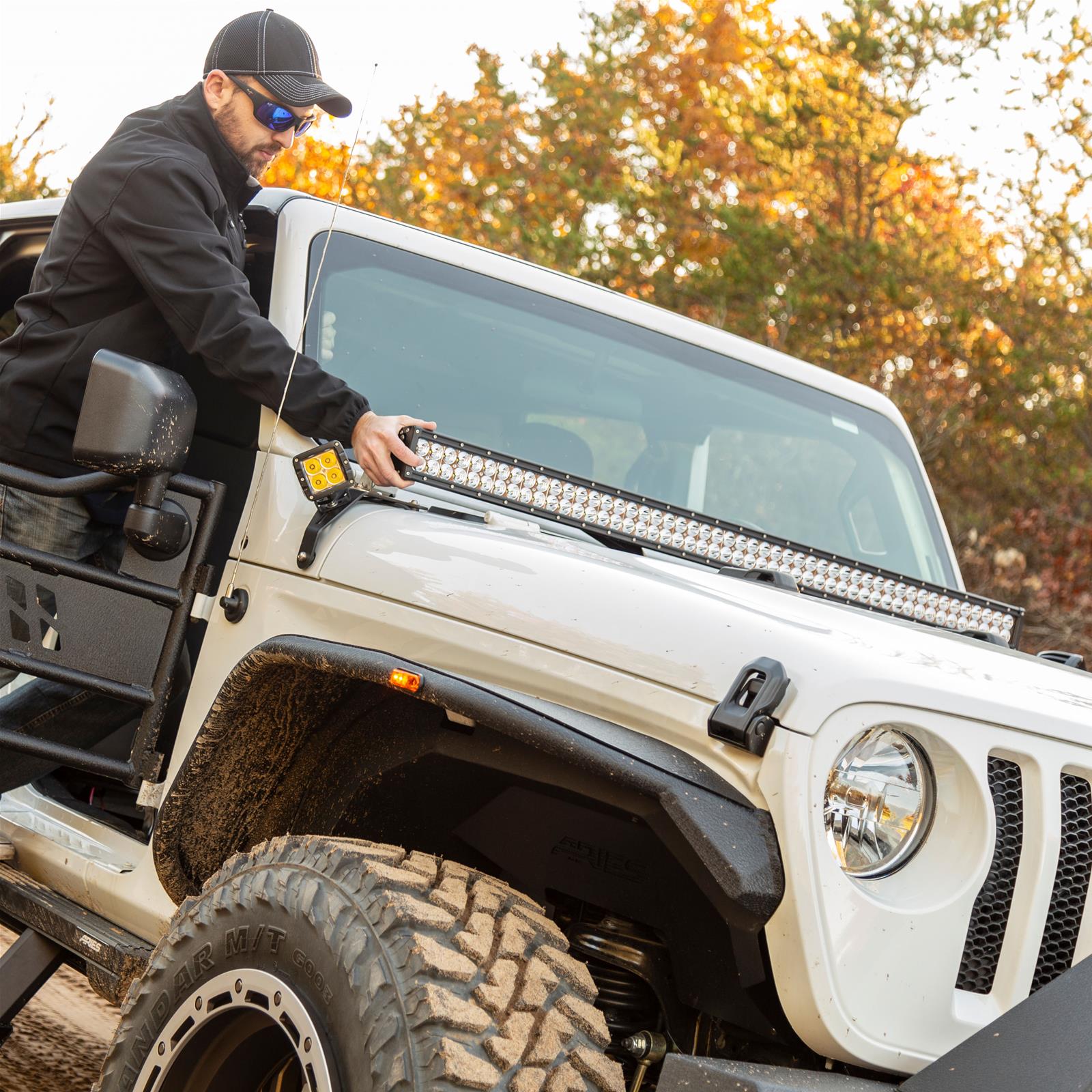 ARIES Automotive - Windows, Individual for 2020-2025 GLADIATOR, 2018-2025 WRANGLER 1501306 Windshield LED 2018-2019 Jeep Wrangler JL, 2020-2020 Jeep Gladiator All thumbnail 2