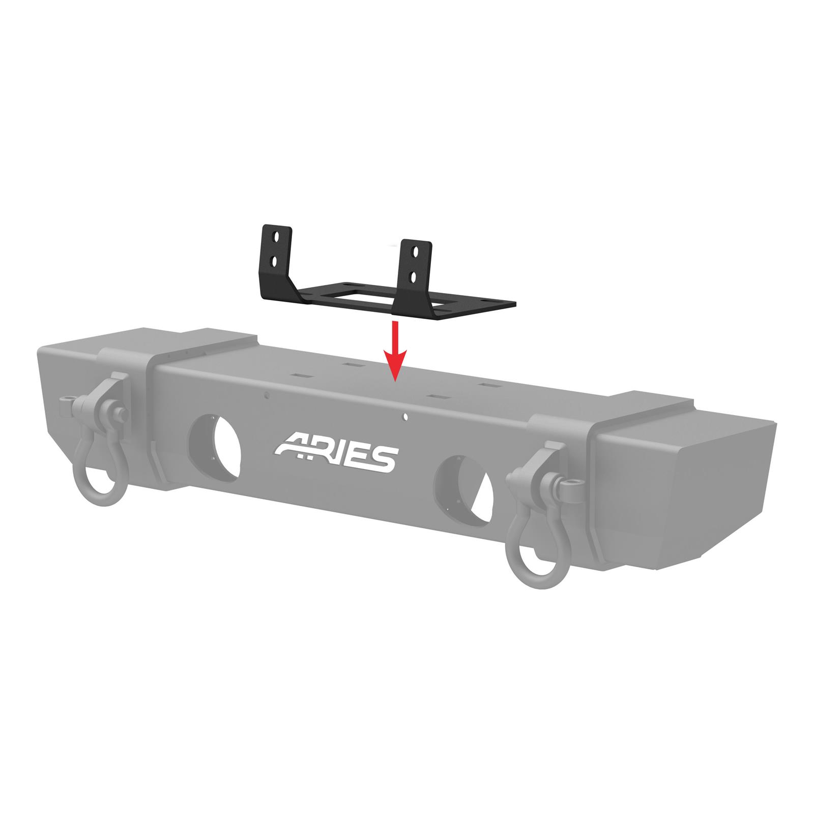 ARIES Automotive Winch Mounts 15600FB Receiver Plate Bracket, 0 thumbnail 6