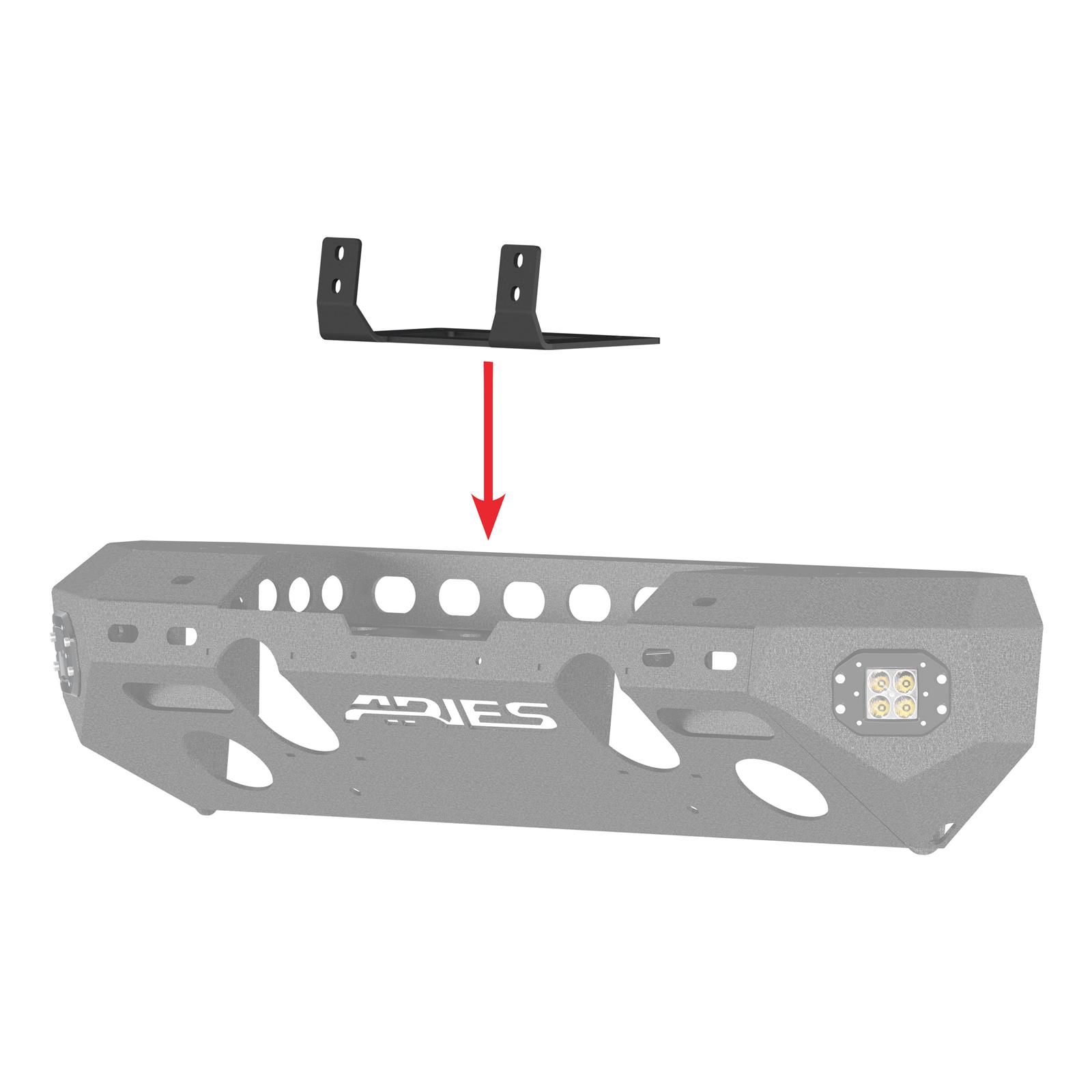 ARIES Automotive Winch Mounts 15600FB Receiver Plate Bracket, 0