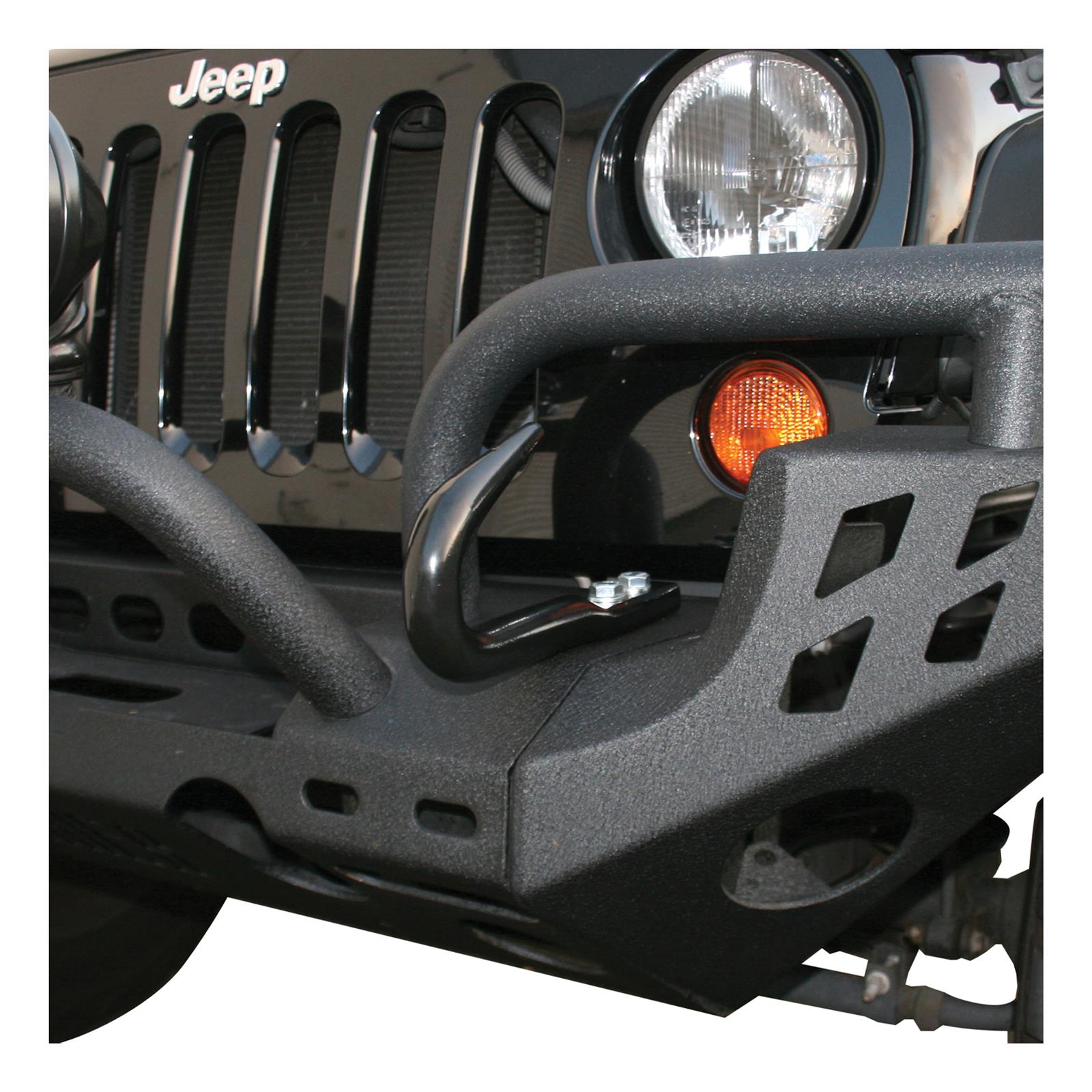 Aries Automotive Bolt-On Tow Hooks for 1987-2015 WRANGLER - 15600TW Hooks, Steel, Black Powdercoated, 9.00 lbs. Loading Rate, Front, Rear, Jeep, Each thumbnail 2