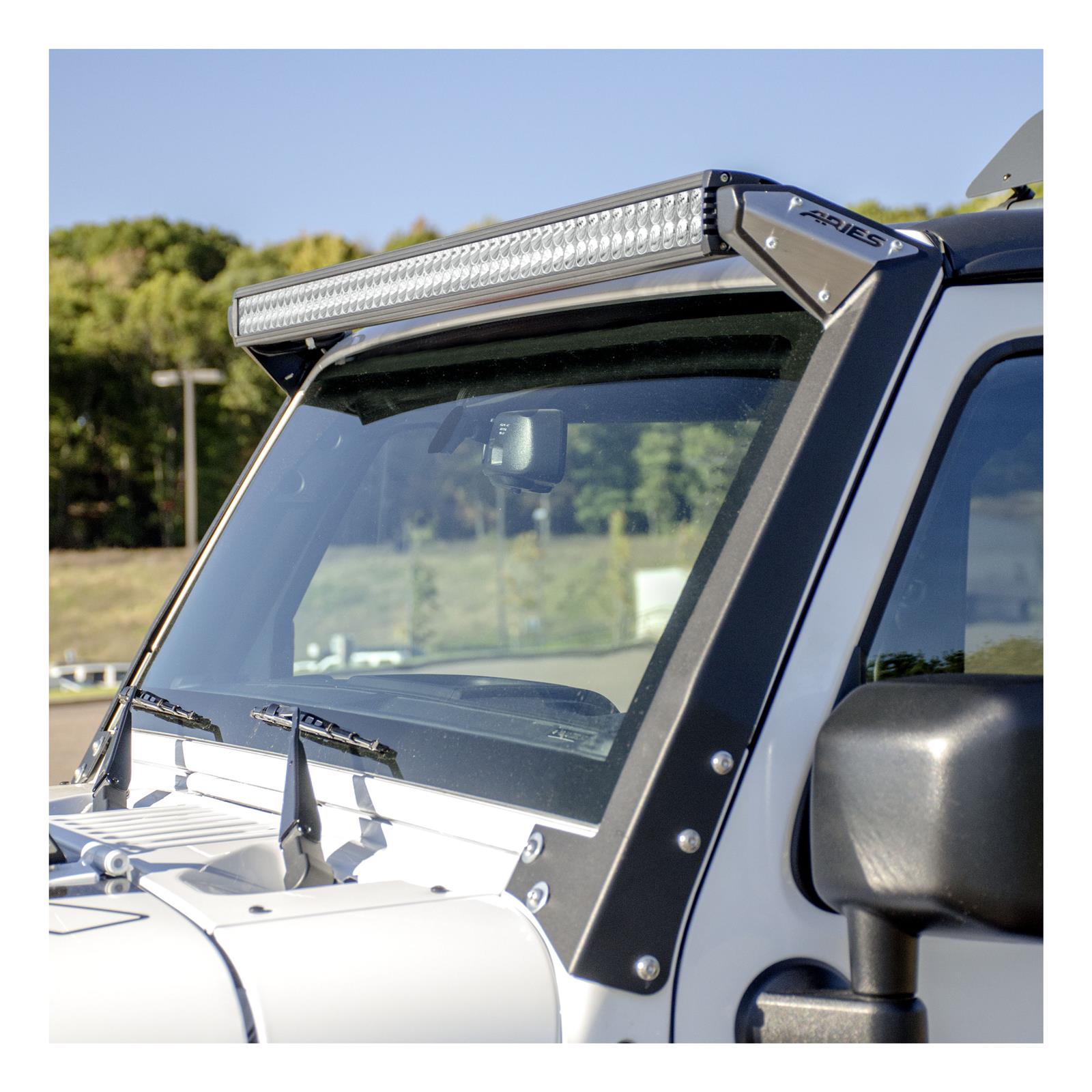 ARIES Automotive Light Mount Brackets 15911 Mounting Brackets, Jeep Roof, 07-17 Jeep JK thumbnail 2