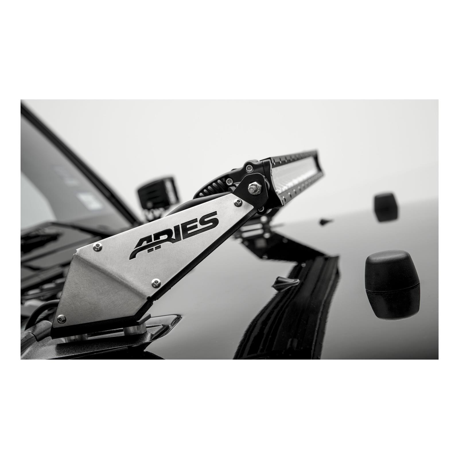 ARIES Automotive Light Mount Brackets 15912 Mounting Brackets, Jeep Hood, 07-17 Jeep JK thumbnail 8