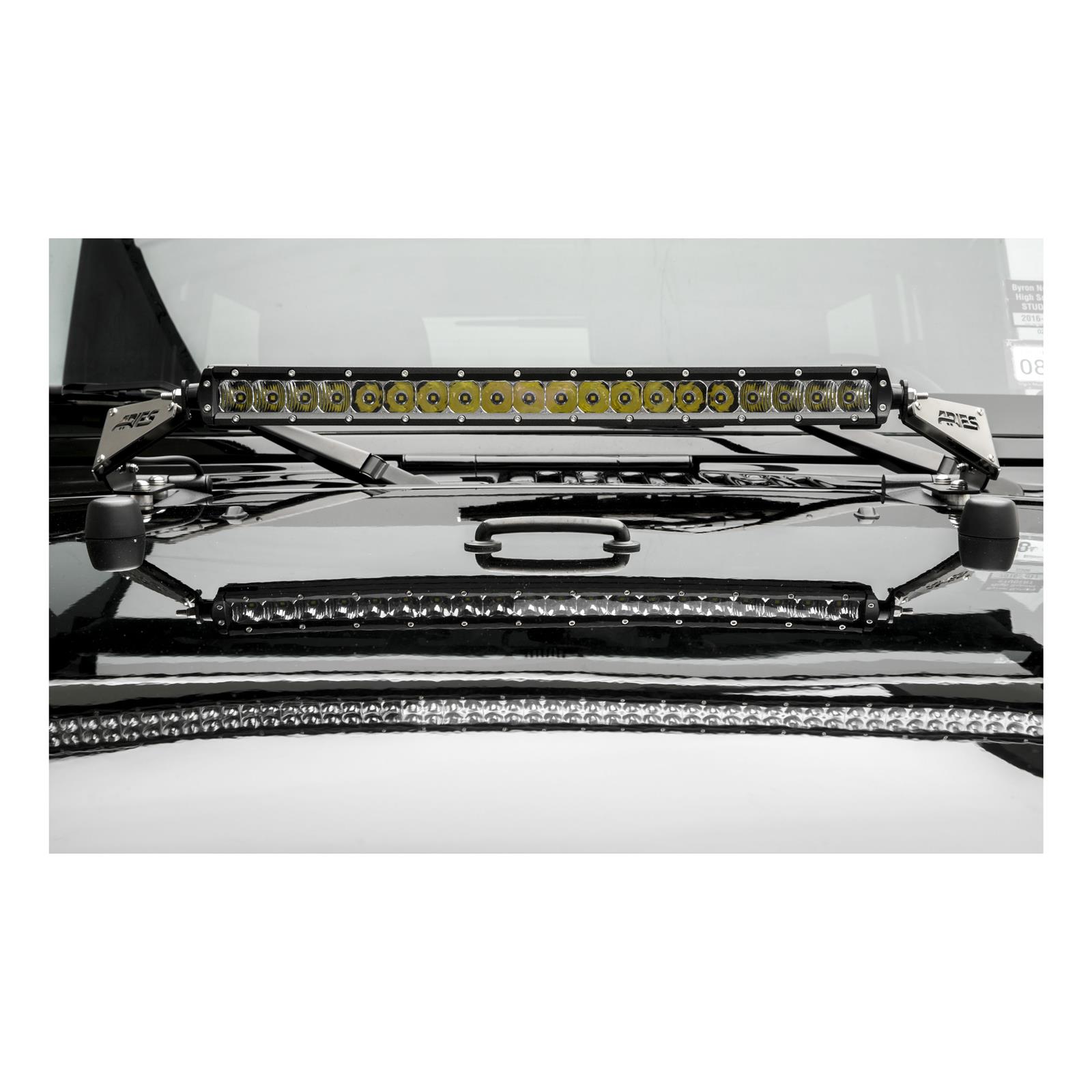 ARIES Automotive Light Mount Brackets 15912 Mounting Brackets, Jeep Hood, 07-17 Jeep JK thumbnail 3