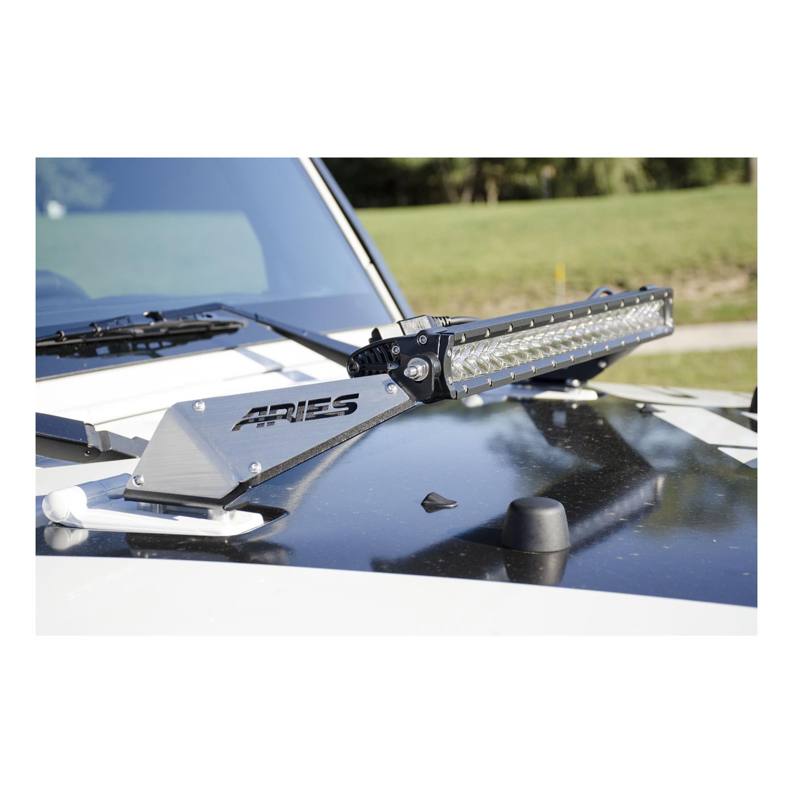 ARIES Automotive Light Mount Brackets 15912 Mounting Brackets, Jeep Hood, 07-17 Jeep JK thumbnail 5