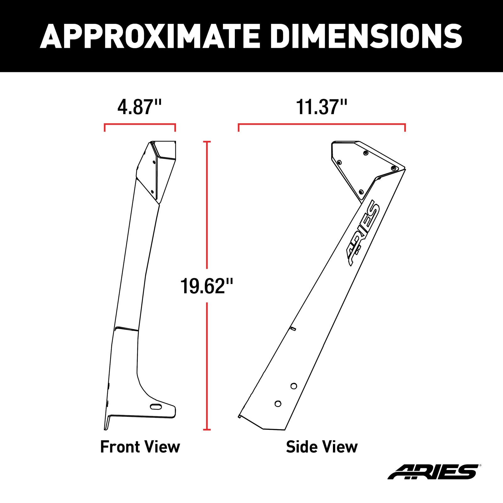 ARIES Automotive - Light Mount Brackets for 1997-2006 WRANGLER 15915 Auxiliary Brackets, Jeep Roof Rack, 97-06 Wrangler TJ thumbnail 4