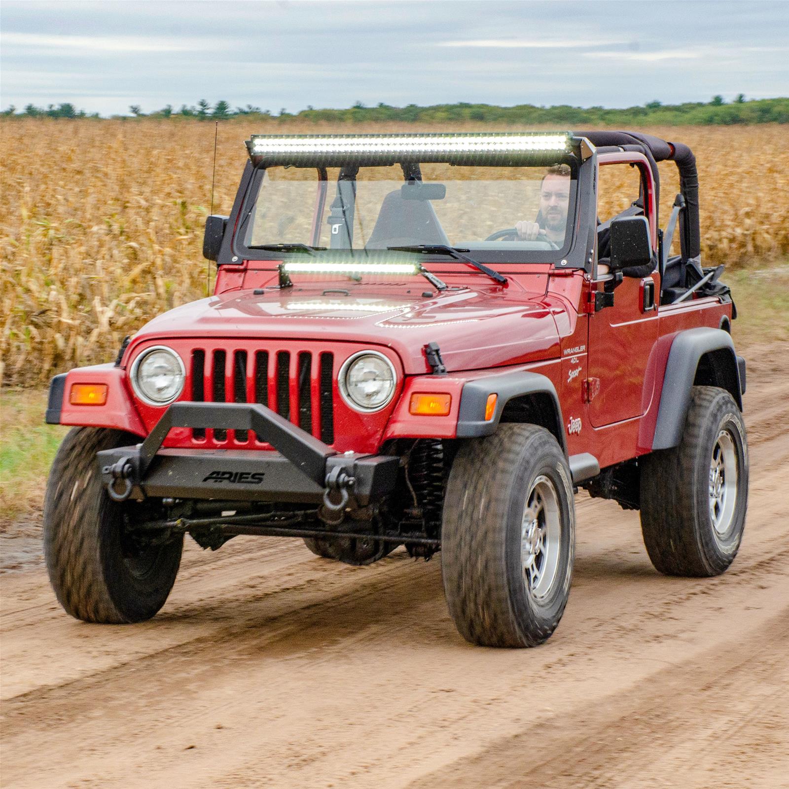 ARIES Automotive - Light Mount Brackets for 1997-2006 WRANGLER 15915 Auxiliary Brackets, Jeep Roof Rack, 97-06 Wrangler TJ