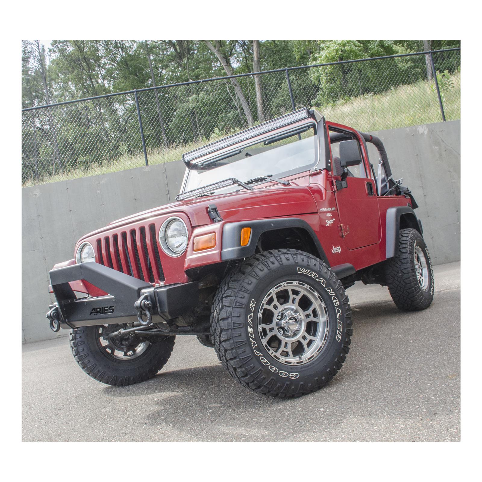 ARIES Automotive - Light Mount Brackets for 1997-2006 WRANGLER 15915 Auxiliary Brackets, Jeep Roof Rack, 97-06 Wrangler TJ thumbnail 2