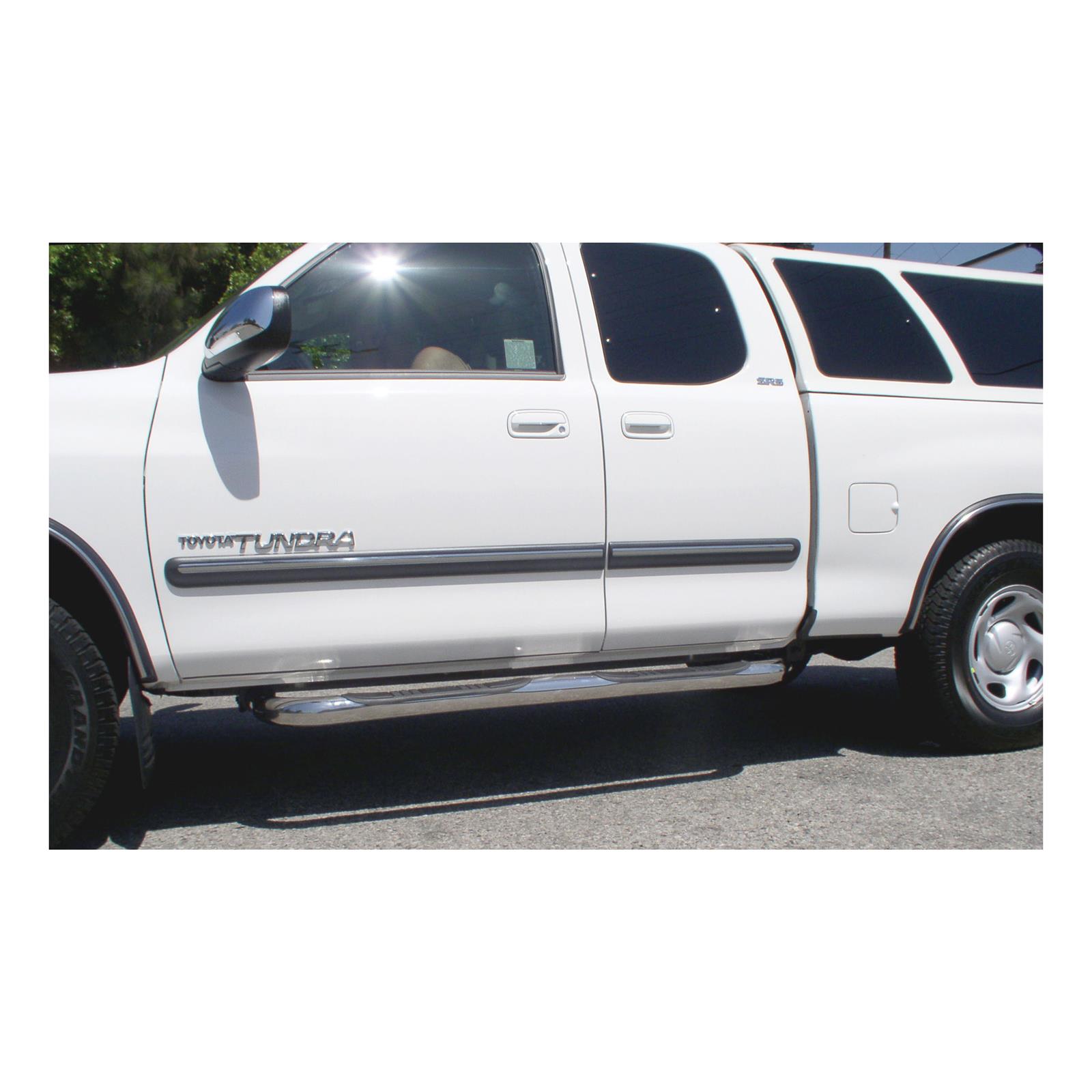 Aries Automotive 3 in. Round Side Bars for 2000-2006 TUNDRA - 202003-2 Step Bars, Side, inch, Stainless Steel, Polished, Toyota, Pair thumbnail 3