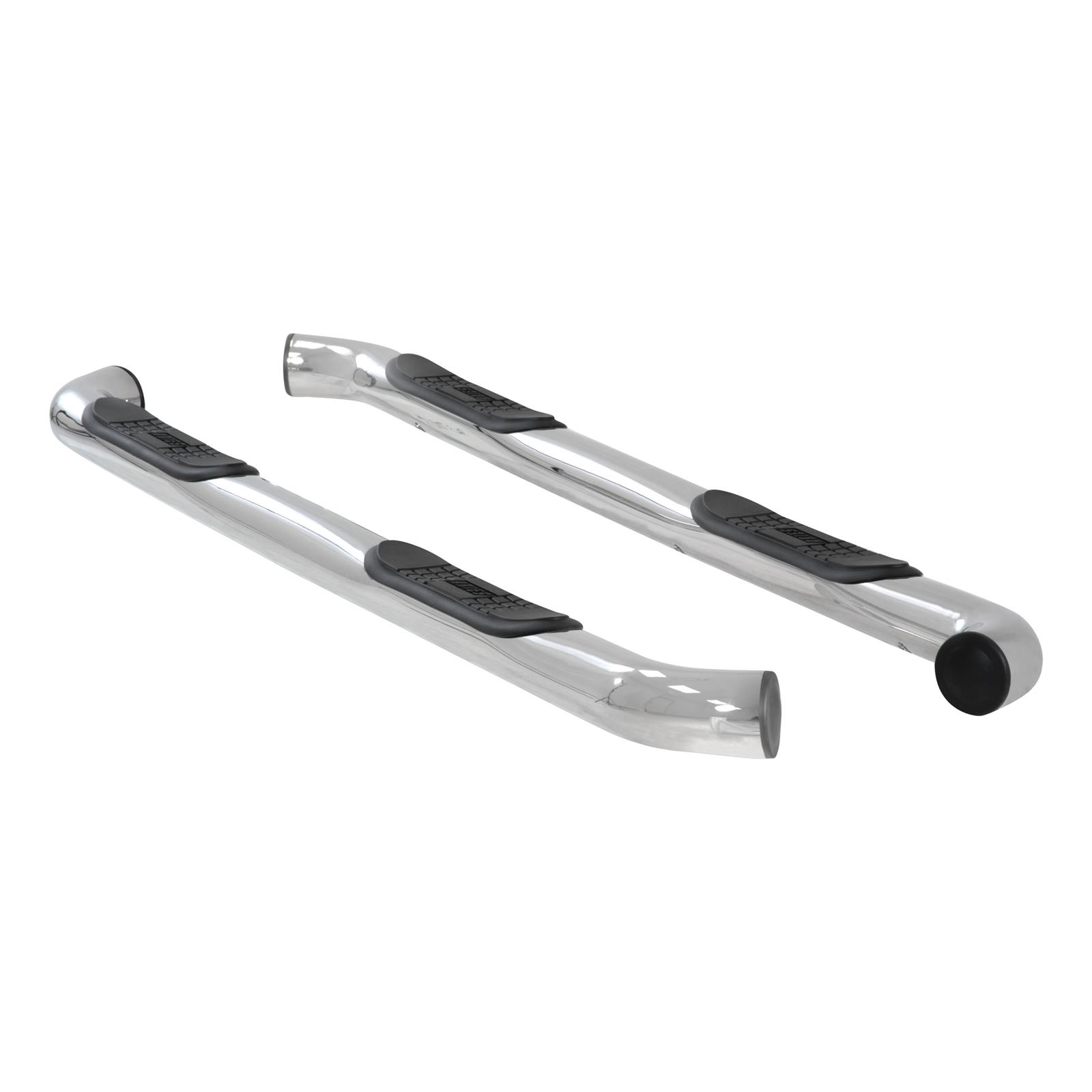Aries Automotive 3 in. Round Side Bars for 2007-2021 TUNDRA - 202012-2 Step Bars, Diameter, Stainless Steel, Polished, Toyota, Pair thumbnail 2