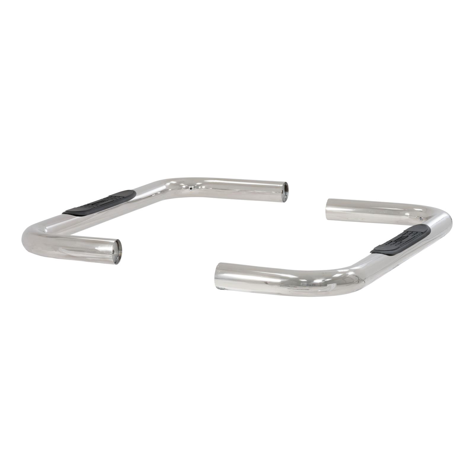 Aries Automotive 3 in. Round Side Bars for 1980-1996 F-150 - 203001-2 Step Bars, Diameter, Stainless Steel, Polished, Ford, Pair thumbnail 2
