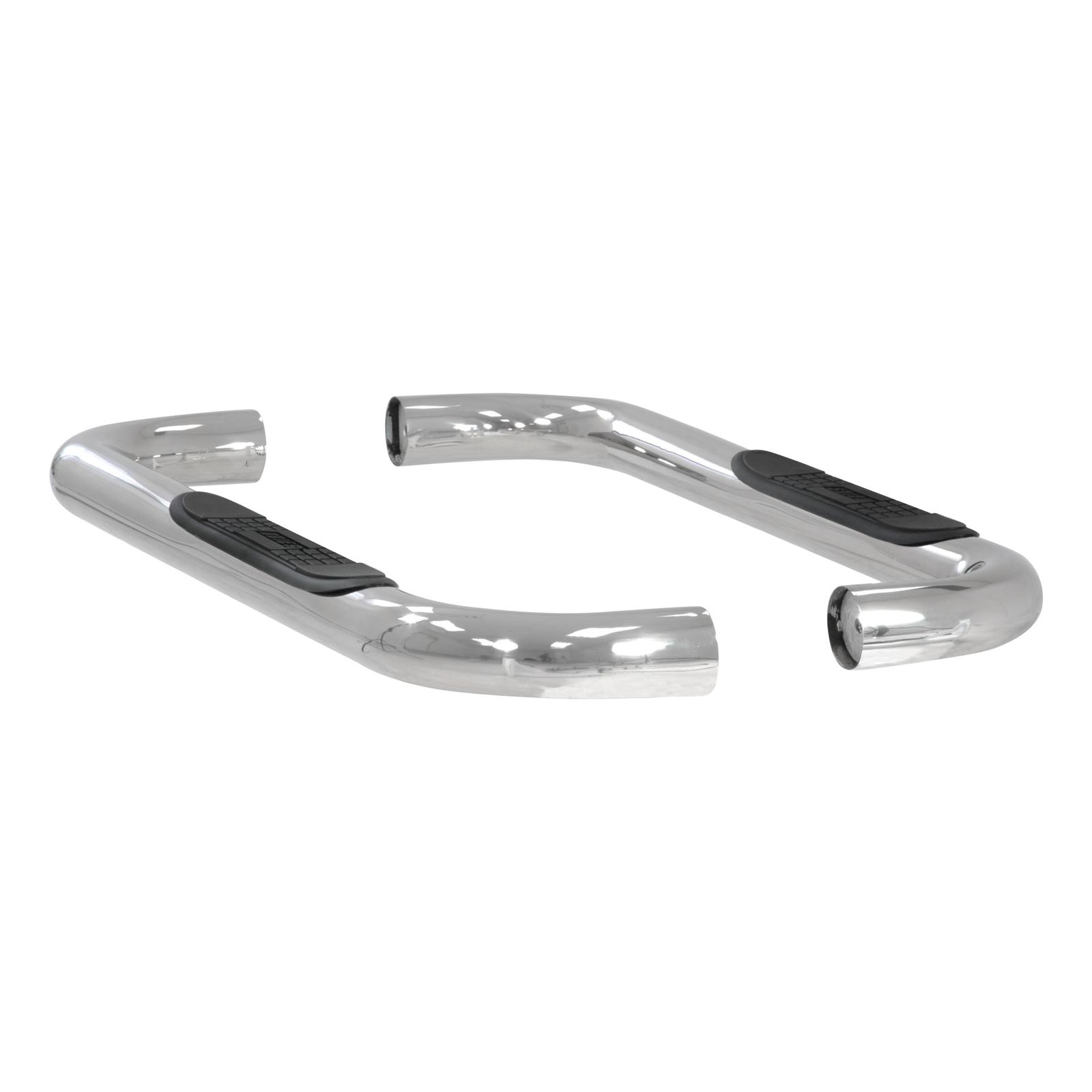 Aries Automotive 3 in. Round Side Bars 203007-2 Step Bars, Diameter, Stainless Steel, Polished, Ford, Pair thumbnail 2